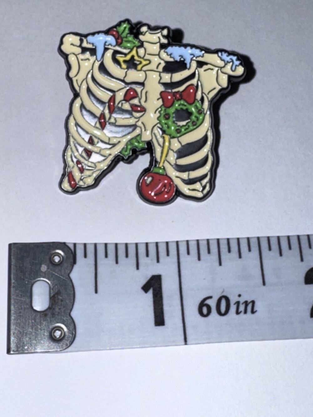 Skeleton Christmas Holiday Holidays Pin Brooch